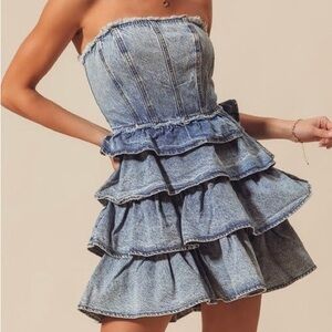 Forever 21 Denim Tiered dress